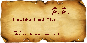 Paschke Paméla névjegykártya